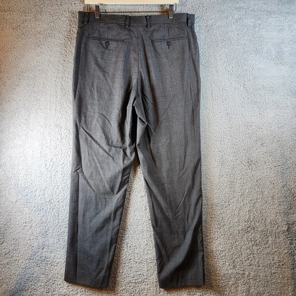 Banana Republic Dress Pants Men's 34x32 Gray Standard Fit Stretch Straight Leg